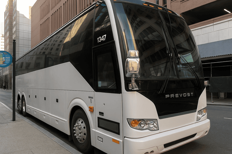 a Fort Collins Minibus Company coach bus