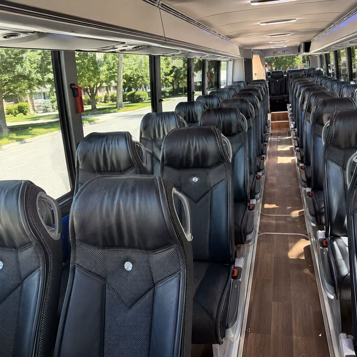 fort collins 40 passenger charter bus inside