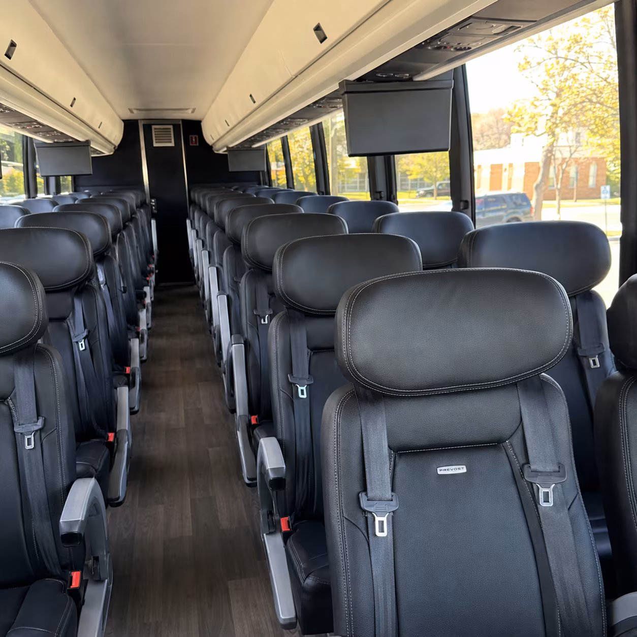 fort collins 45 passenger charter bus inside