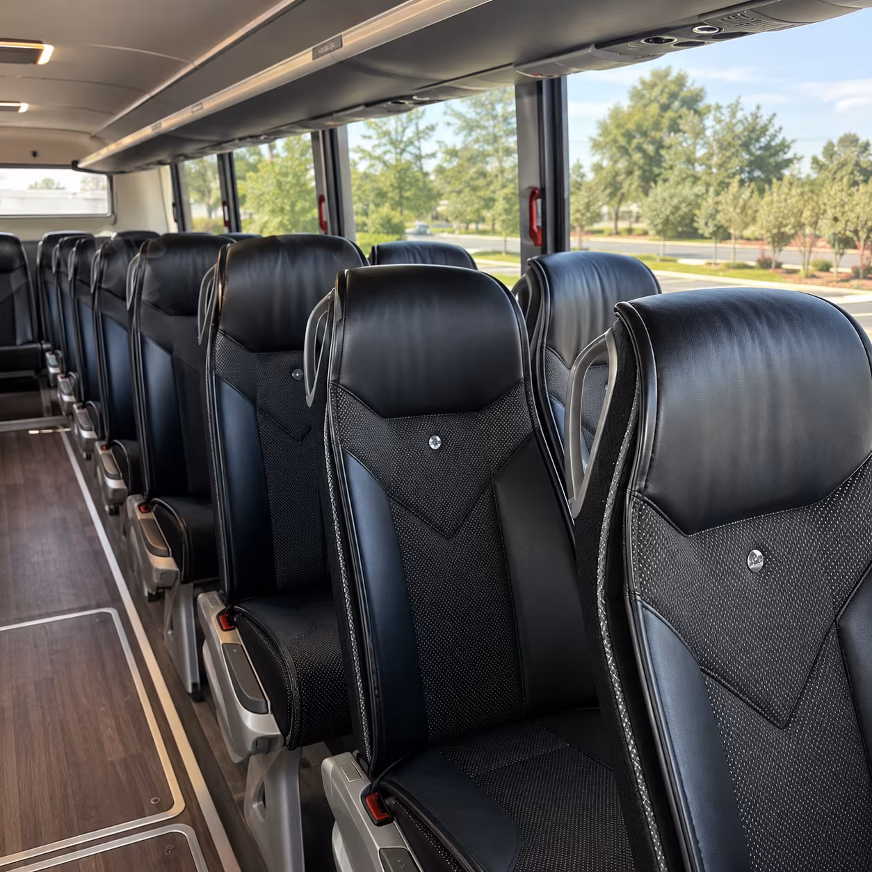 fort collins 45 passenger charter bus interior