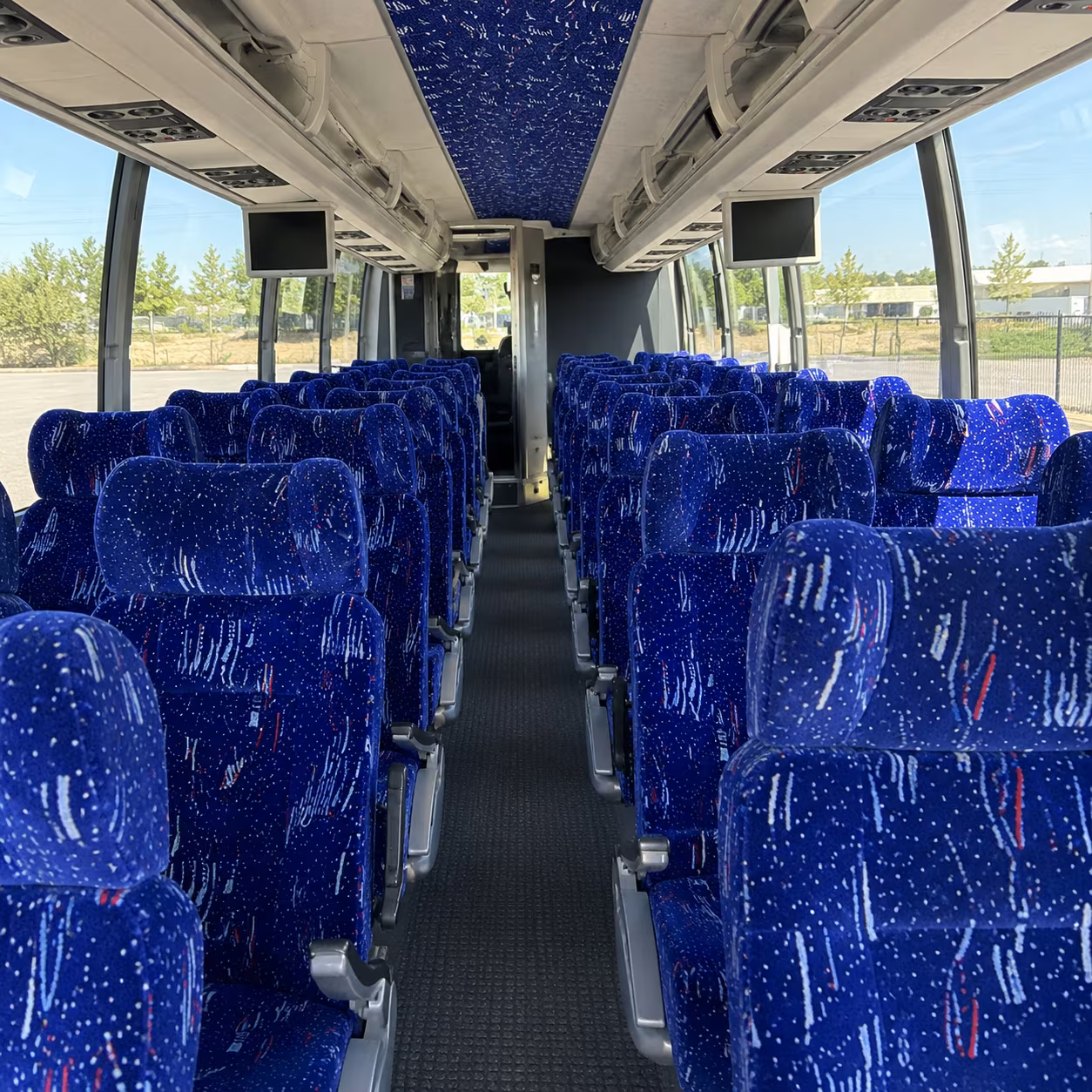 fort collins 54 passenger charter bus interior