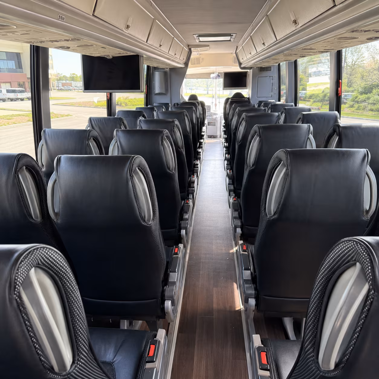 fort collins 56 passenger charter bus inside